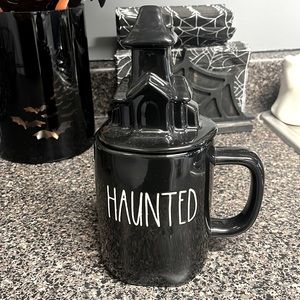 Rae Dunn Halloween haunted house mug